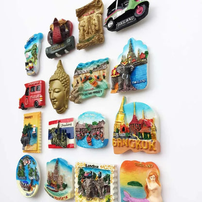 Land Kühlschrankmagnete Thailand Phuket Pattaya Chiengmai Bangkok Magnetischer Kühlschrankmagnet Aufkleber Weltreise Souvenir Magnetisch