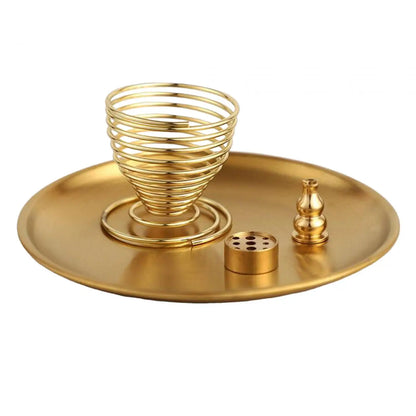 Weihrauch Burne Halter mit Halter und Tablett Schreibtisch Dekor 4 in 1 Räucherstäbchen für Räucherstäbchen Spule Weihrauch Home Kamin Yoga