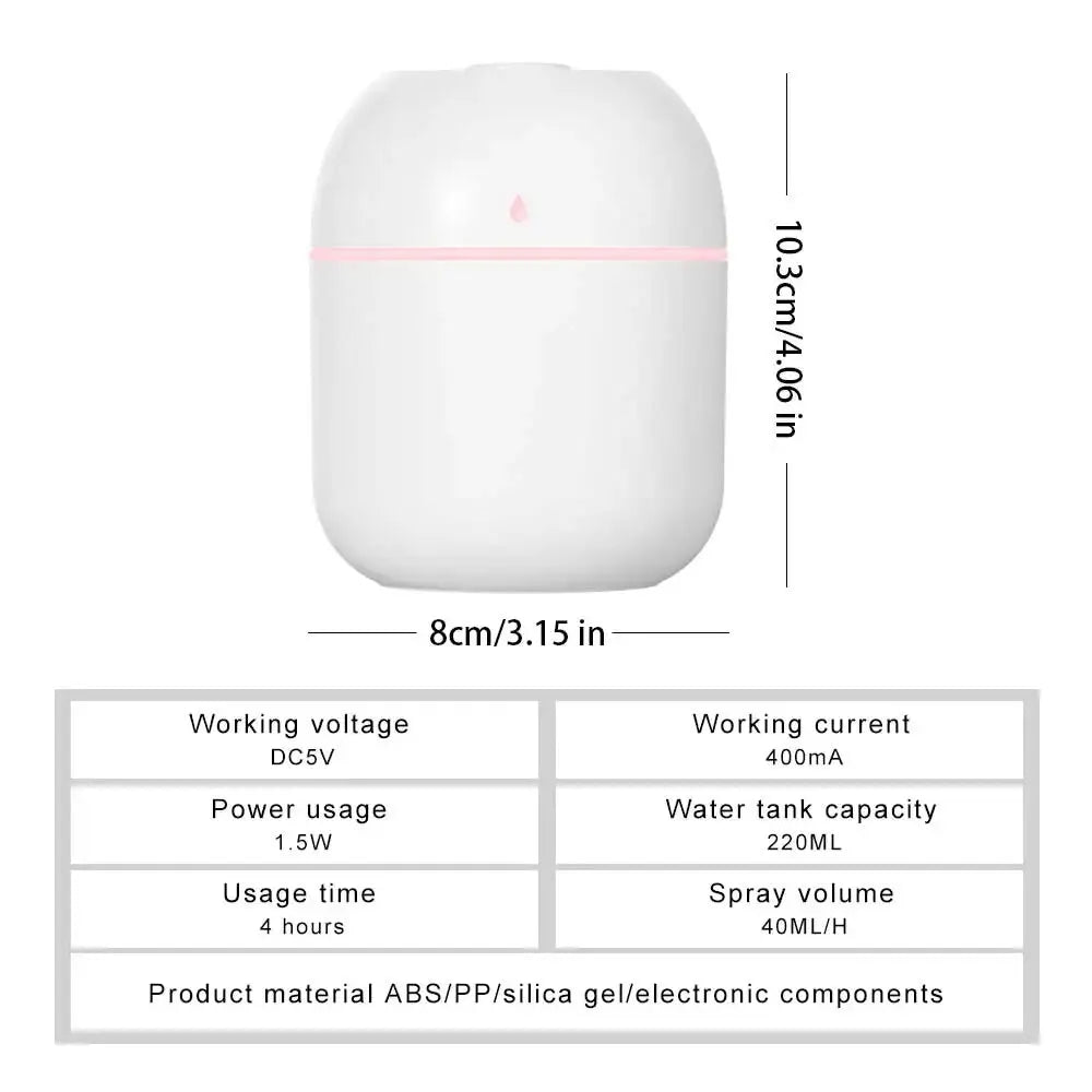 Mini Tragbarer Wassertropfen-Luftbefeuchter USB Desktop Indoor Haushalt Mute Luft Zerstäubung Luftbefeuchter