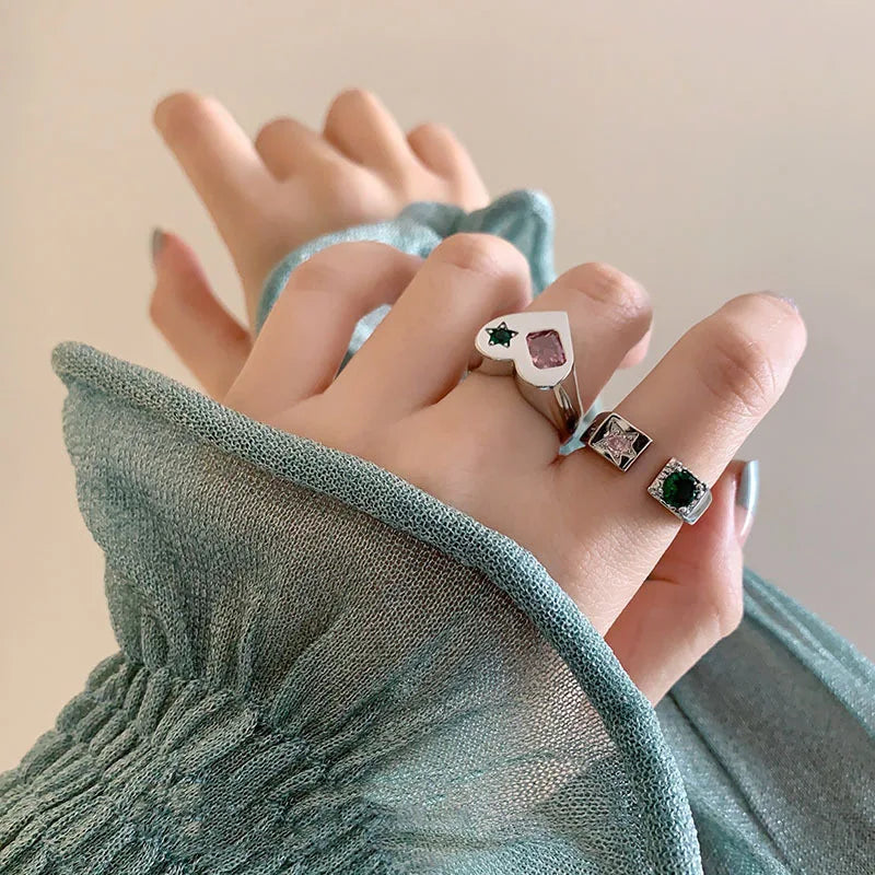 XIYANIKE Vintage Zirkon Offene Cuff-Finger-Ringe Für Frauen Mädchen Luxus Mode Neue Schmuck Busen Freund Geschenk Party кольцо женское