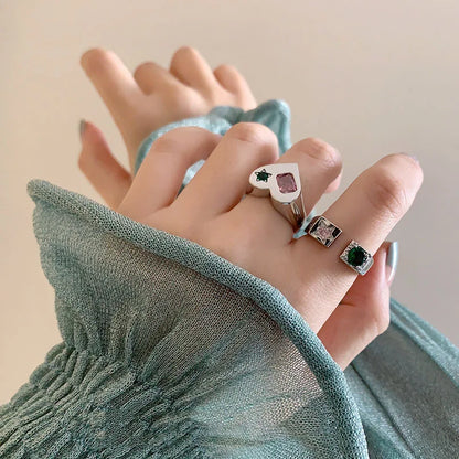 XIYANIKE Vintage Zirkon Offene Cuff-Finger-Ringe Für Frauen Mädchen Luxus Mode Neue Schmuck Busen Freund Geschenk Party кольцо женское