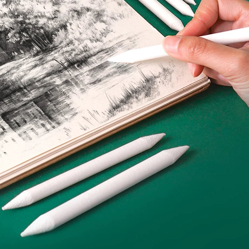 6 STÜCKE Künstler Mischen Papierstümpfe Tortillion Kunst Mixer Papier Schleifpapier Zeichnung Holzkohle Graphit Sketcking Tool