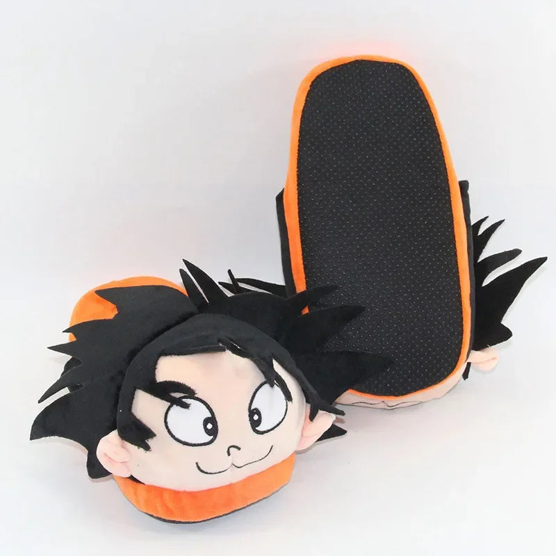 Dragon Ball Cartoon Anime – Son-Goku-Plüsch-Baumwollschuhe, kreative Hausschuhe für Jungen, Herbst- und Wintergeschenk
