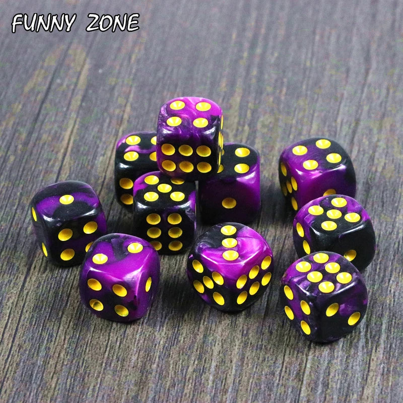 Neue Ankunft! 10 teile/satz von 12mm D6 Glücksspiel Würfel mit Gold Standard Punkt Als Turm Spiel Zubehör für Glücksspiel, Tablelop