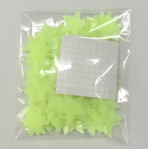 100pcs Nachtlicht Weiß 3D Sterne Leuchten Im Dunkeln Leuchtende Fluoreszierende Kunststoff Wand Weiß Aufkleber Wohnen Zuhause Kinderzimmer