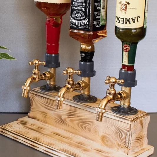 Schnapsspender aus Holz für Whisky, Cocktails, Alkohol, Wasserhahn, Getränkespender, Getränke- und Weinregale, Bar, Party, Karneval, Werkzeuge