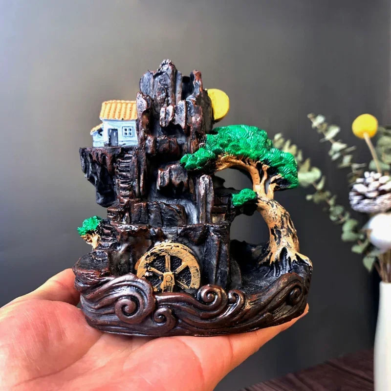 1 Stück Harz Reflows Weihrauchhalter links/rechter Weihrauchbrenner, Schlafzimmer, Wohnzimmer Couchtisch, Büro -Wohnkulturgeschenke