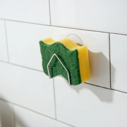 Tragbarer Saugnapf Edelstahl Abflussgestell Reinigungstuch Regal Geschirr Abtropffläche Schwammhalter Spülbecken Gestell Küchenzubehör