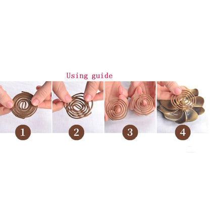 120pcs/Box Natural Spiral Weihrauch Spulen Innenaromatherapie für Wohnzimmer Teehaus Yoga Zimmer Multi Mal