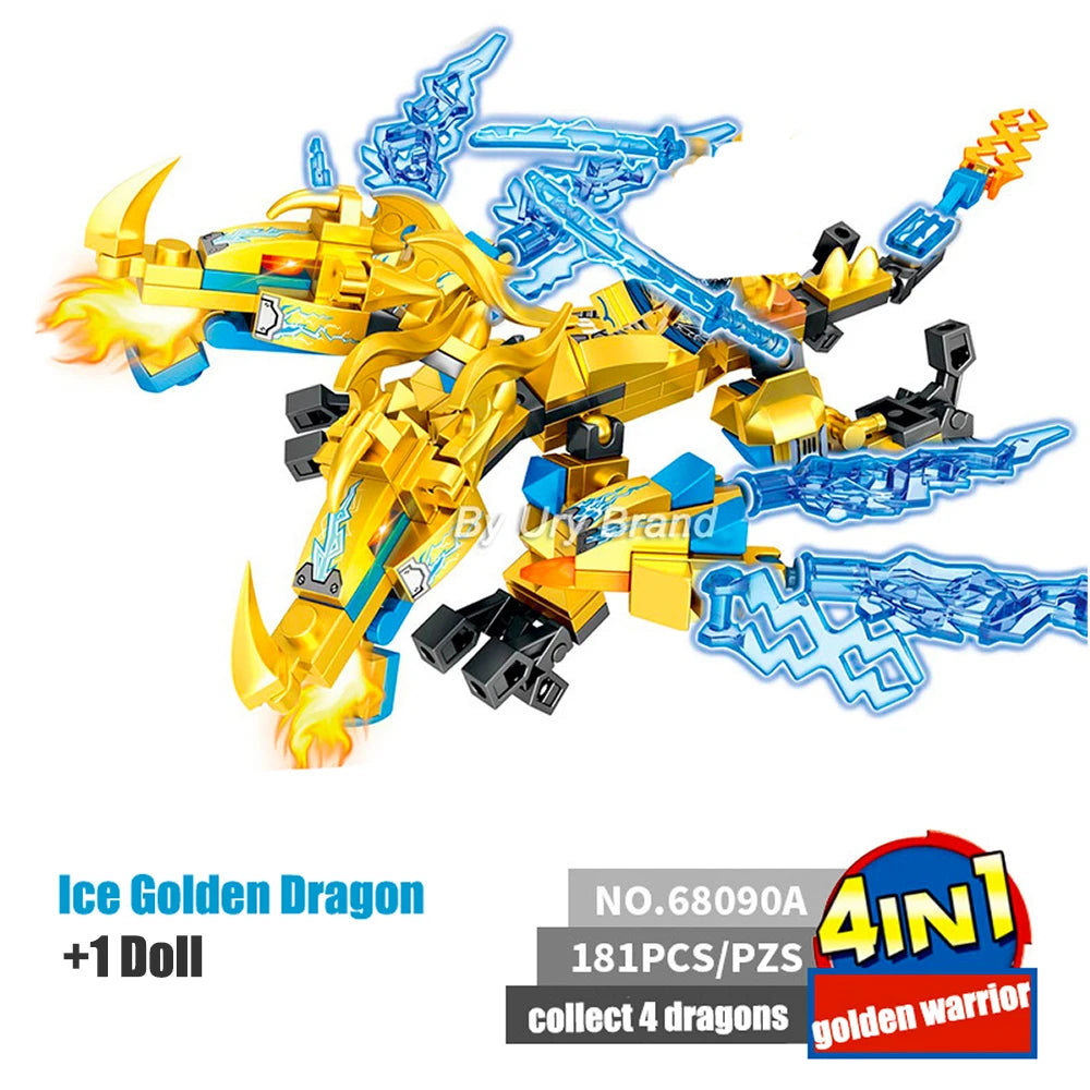 4-in-1-Ninja-Goldener-Krieger-Roboter-Mech-2-Köpfe-fliegende-Drachen-Set-Kämpfer-Figuren-Bausteine-Spielzeug-für-Kinder-Jungen-Weihnachtsgeschenk
