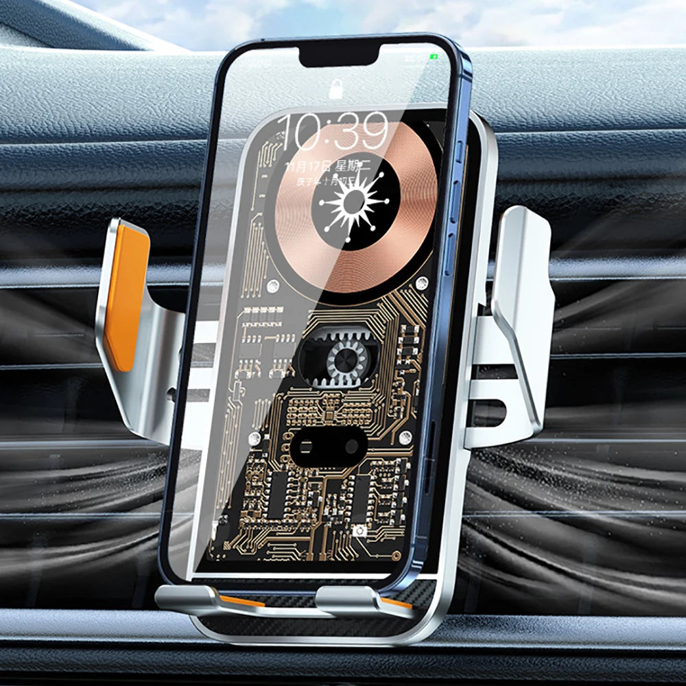 C10 Creative Punk Wireless Charger 15W Handyhalter für Auto für iPhone 14 13 12 11 X Samsung Xiaomi IR Sensing QI Schnellladegerät