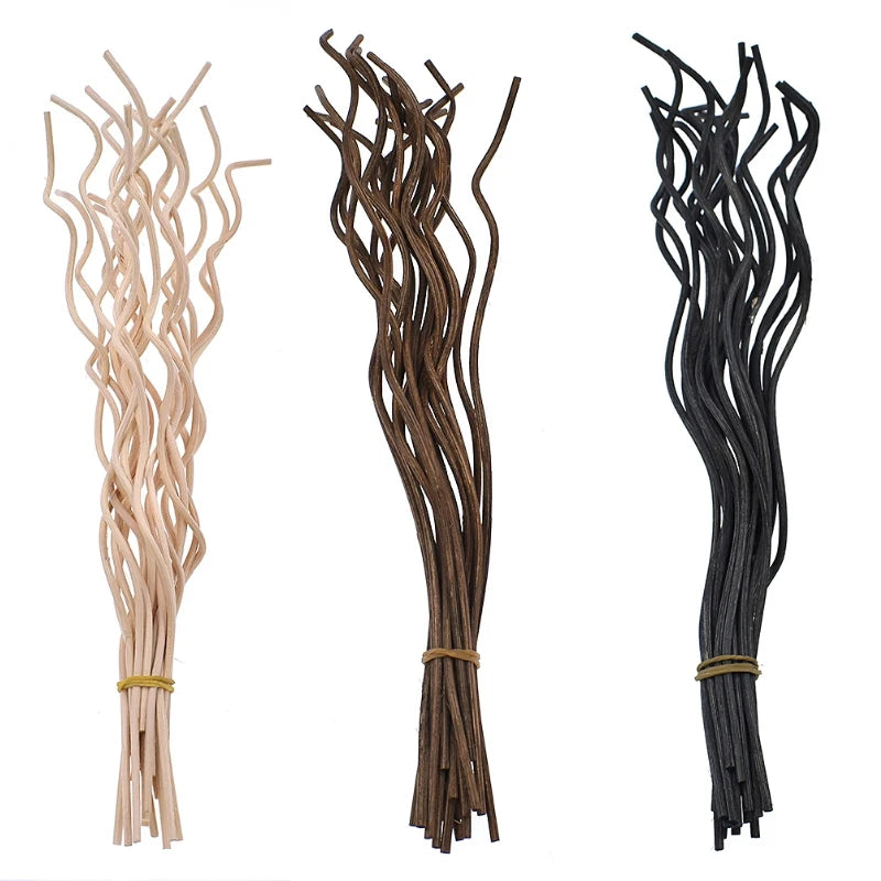 5/20pcs Aroma Diffusor 28cm Wellenförmiges Rattan Schilf Stäbchen Lufterfrischer Aromatherapie Sticks Öl Diffusor Nachfüllstäbchen Raumduft