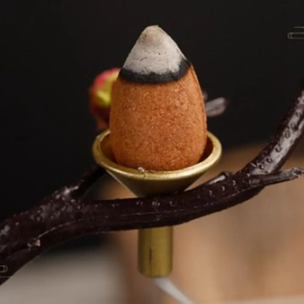 Alloy Craft Rückfluss-Räucherstäbchenhalter, kleiner antiker Mini-Räucherstäbchenhalter, Kunsthandwerk, Duftbasis, Büro