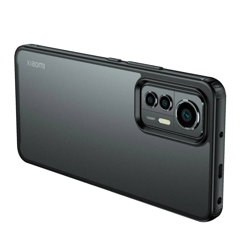 Für Xiaomi 12 Lite Case Schockdichte mattes transparentes PC+TPU-Fall für Xiaomi 12T Pro Anti-Scratch Lightweight Clear Case