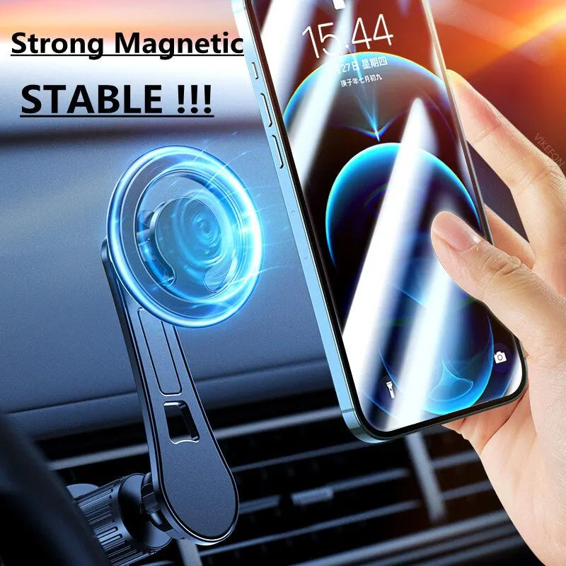 Magnetischer Autotelefonhalter Ständer Magnetzelle Mobile Unterstützung Halterung GPS-Halterung im Auto Für Macsafe iPhone 15 14 13 Samsung Xiaomi
