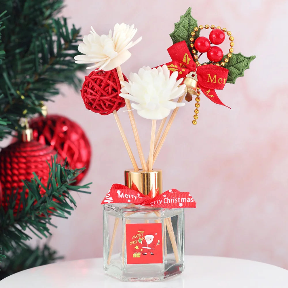 4pcs Weihnachten Künstliche Pflanzen Schilf Diffusor Sticks Duft Aroma Diffusor Nachfüllung Diy Blumen Wohnkultur Kunsthandwerk