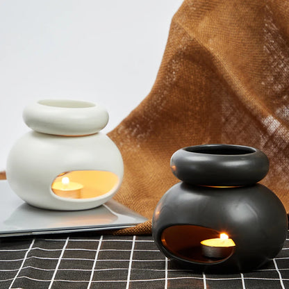 2In1 Kerze Ätherische Öle Brenner Große Kapazität Getrennt Aromatherapie Öl Lampe Kerzenständer Duft Brenner Zuhause Hochzeit Spa