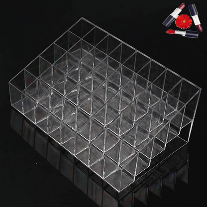 40/24/12 Gitter Trapez Trapez Kunststoff Transparent Make-up Display Rack Lippenstift Stand Rack Kosmetik Organizer Halter Box