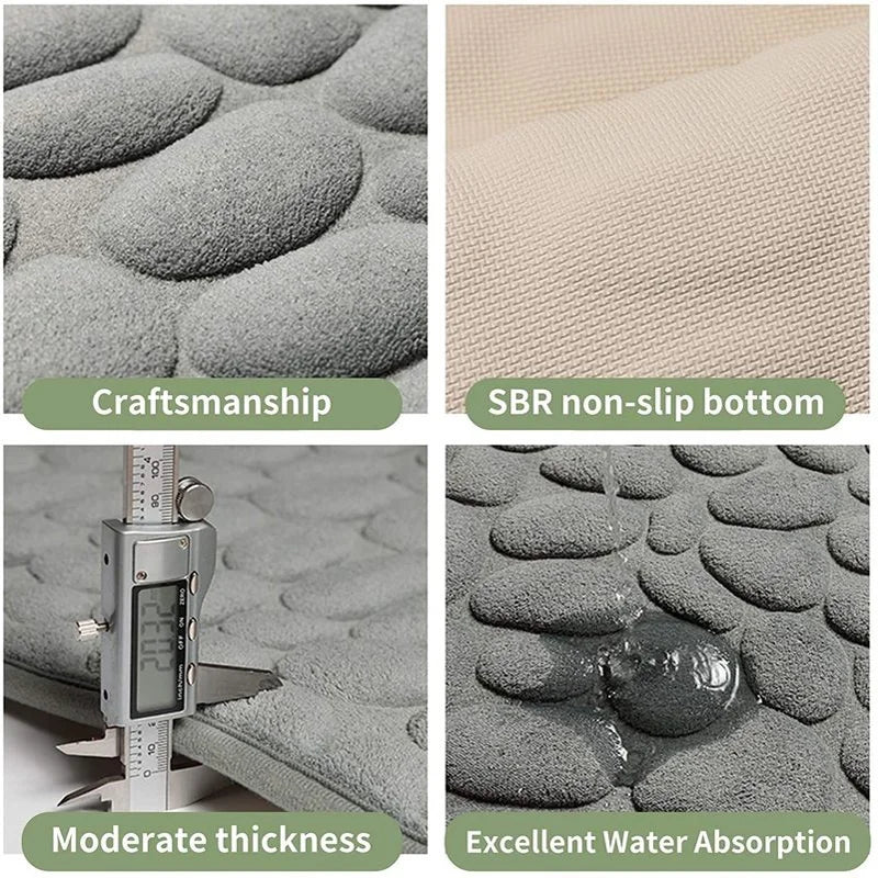 Badteppiche Matte Badezimmer Bodenmatte Set Memory Foam Badematte Rutschfester waschbarer Teppich