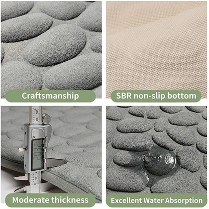 Badteppiche Matte Badezimmer Bodenmatte Set Memory Foam Badematte Rutschfester waschbarer Teppich