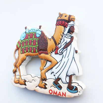 Asien Oman Touristen Souvenir Magnetischer Aufkleber Kühlschrank Magnetischer Kühlschrank Dekorationsartikel Kunsthandwerk Geschenke