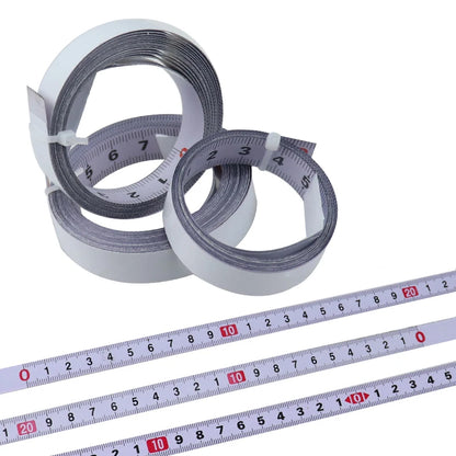 Selbstklebendes Maßband – Stahlbandmaß, metrische Skala, 1 m-5 m Länge, für T-Track, Frästisch, Haushalts-Messwerkzeuge