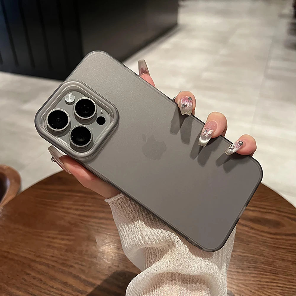 Luxuriöse quadratische matte Silikon-Softhülle für iPhone 16 15 14 Plus 13 12 Mini 11 Pro Max Transparente ultradünne stoßfeste Abdeckung 13