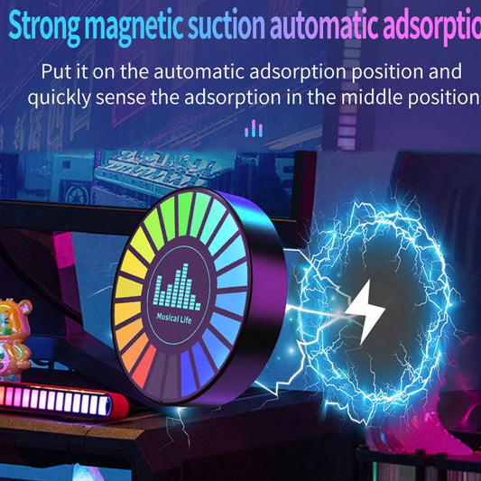 Smart RGB Pickup Lights LED 3D Ambient Lamp Sound Control Musik Rhythmus Lichter Lufterfrischer für Autospielfernseher kreative Dekora