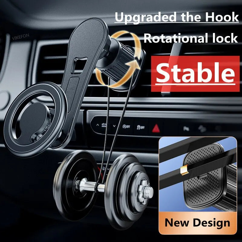 Magnetischer Autotelefonhalter Ständer Magnetzelle Mobile Unterstützung Halterung GPS-Halterung im Auto Für Macsafe iPhone 15 14 13 Samsung Xiaomi