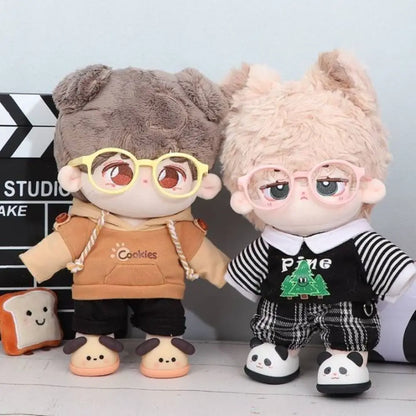 Mini-Brillen für Puppen – Zubehör für 1/3 BJD-Puppen, Plastikbrillen, 60 cm BJD-Puppen, 2,5 cm/6,5 cm/9 cm runde transparente Gläser