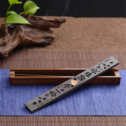 Joss Stick Box Die Prajna Paramita Sutra Liegerad Räucherstäbchen Brenner Linie Räucherstäbchen Räuchergefäß Vintage Sandelholz Schrift Ebenholz