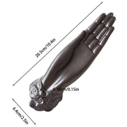 Kreativer keramischer Buddha-Hand-Räucherbrenner – Buddhistischer Aromatherapie-Weihrauchbrenner für Büro, Teestube, Heimdekoration