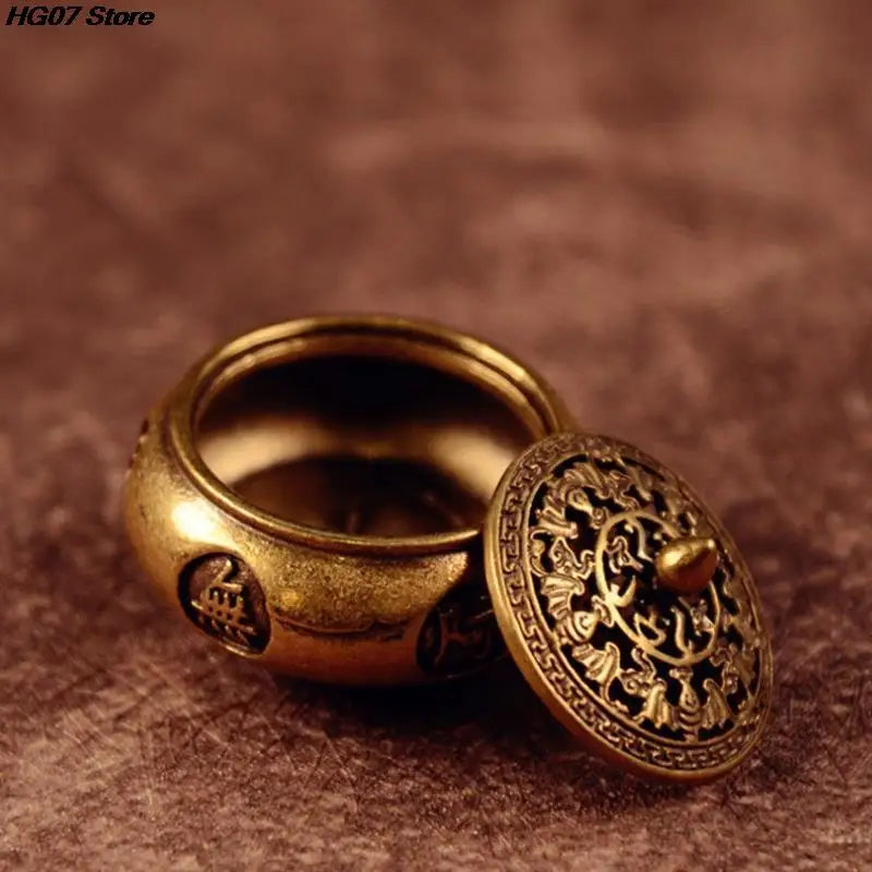 1PC Retro opper Räucherstäbchen Brenner Zwölf Sternzeichen Brenner Messing Räucherstäbchen Halter mit Abdeckung Sandelholz Cense Buddhismus Wohnkultur