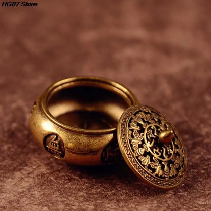 1PC Retro opper Räucherstäbchen Brenner Zwölf Sternzeichen Brenner Messing Räucherstäbchen Halter mit Abdeckung Sandelholz Cense Buddhismus Wohnkultur