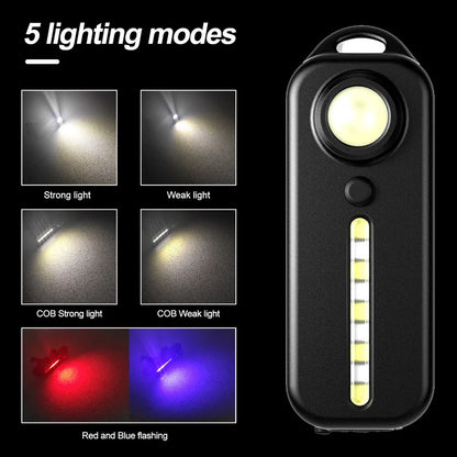 Neue LED Rot Blau Vorsicht Notfall Polizei Licht mit Clip USB Wiederaufladbare Schulter Blinkende Warnung Sicherheitsfackel Fahrrad Rückleuchte
