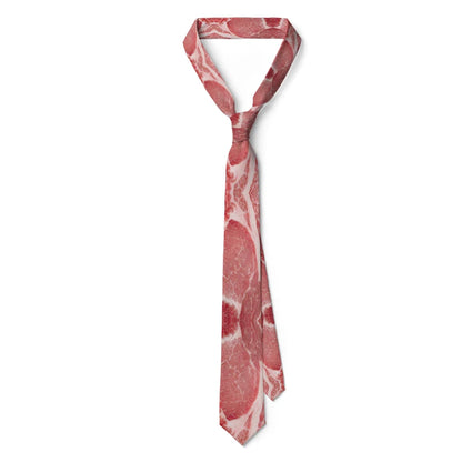 Unisex-Krawatte im Fleisch-Design: Modische Krawatte mit Hot-Food-Print, lustiges Accessoire für Herren, Partys und Halloween-Outfits.