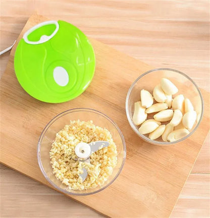 400 ml Manueller Lebensmittelzerkleinerer, Mini-Knoblauchzerkleinerer, Knoblauchzerkleinerer, Gemüsezwiebelschneider, Küchenkochzubehör