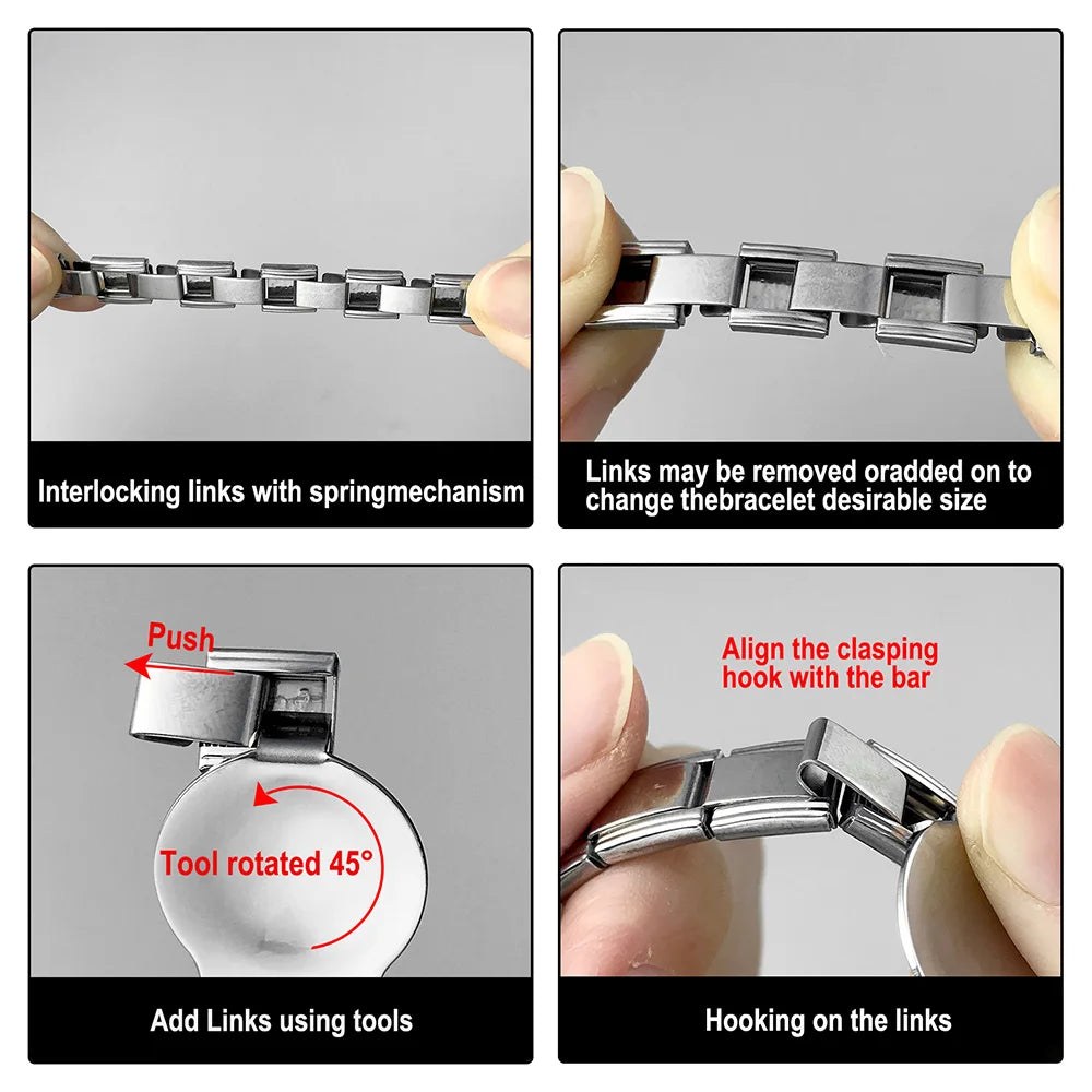 1pcs Edelstahl Italienisches Charm Link Armband Teufel Böse Augen Dämon Mond Y2K DIY Schmuck Herstellung Zubehör 2024 Neu