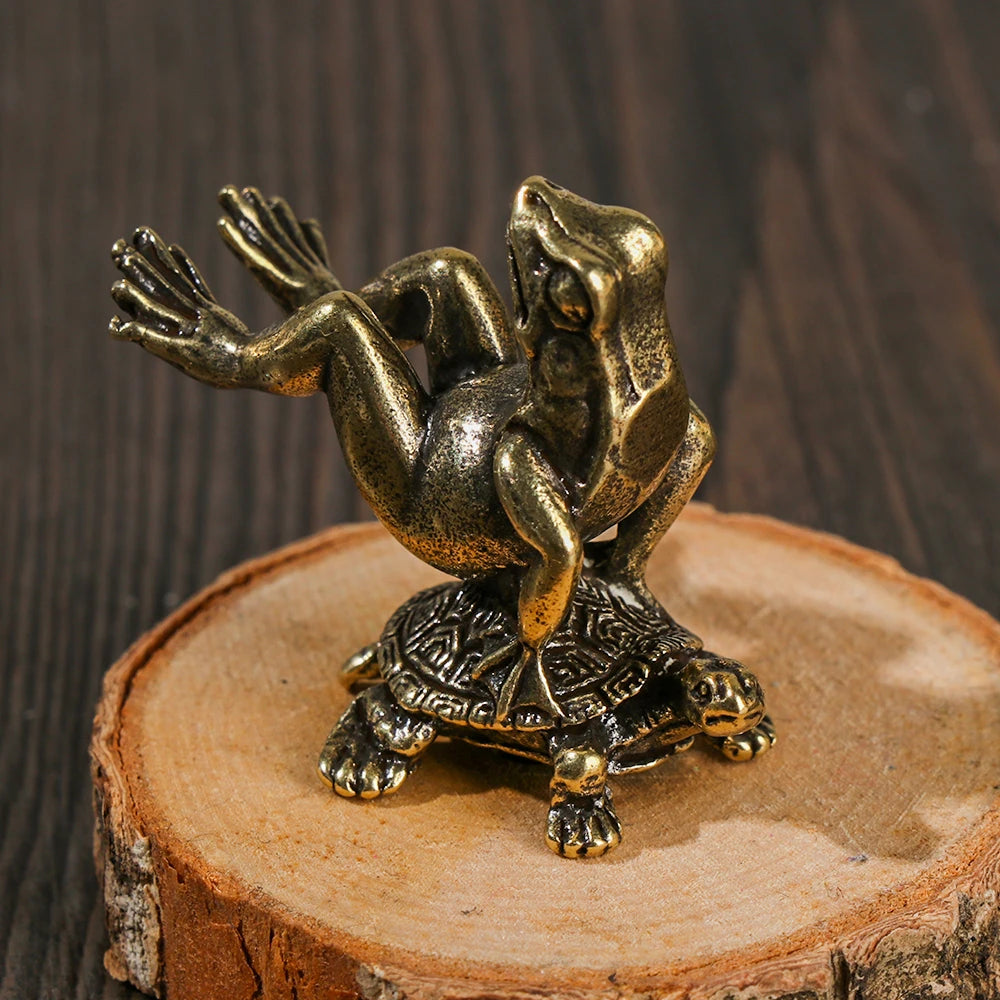 Retro Tier Skulptur Messing Frosch Schnecke Schildkröte Form Weihrauchfass Zen Meditieren Stab Halter Brenner Ständer Weihrauch Holde Wohnkultur