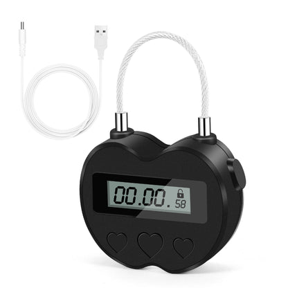 Smart Time Lock LCD-Display Zeitschloss Multifunktions-Reise-Elektronisches, wasserdichtes USB-wiederaufladbares temporäres Vorhängeschloss
