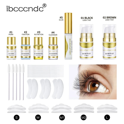 Semipermanentes Augenbrauen- oder Wimpernlifting- und Tönungsset, professionelles Brauenlaminieren, Wimpernlifting, Dauerwimpern, Färben, Augen-Make-up