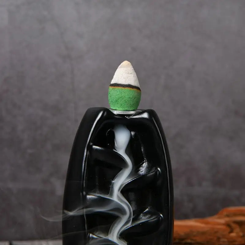 Räucherstäbchenbrenner, Harz-Reflux-Räucherstäbchenbrenner, Reflux-Aromatherapie-Räucherstäbchenbrennerständer, geeignet für die Dekoration des Lesezimmers zu Hause