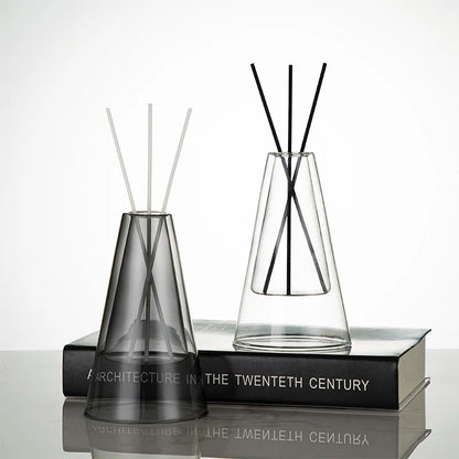 Transparente Aromatherapie-Diffusorflasche Glas Organizer für ätherische Öle Aufbewahrungsbehälter Hydrokulturischer Blumentopf Heimdekoration