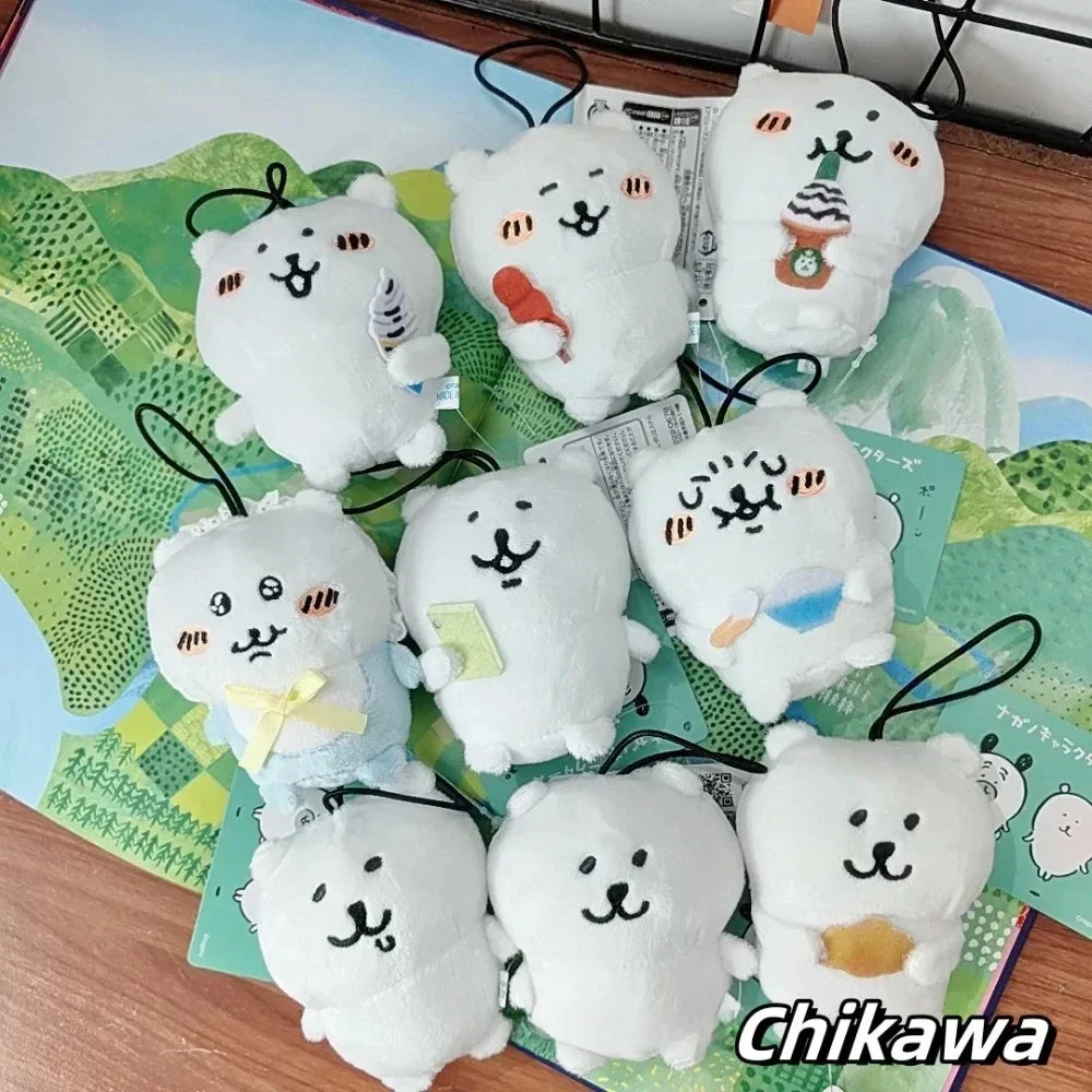 Niedlicher Chiikawa – Selbstironischer Bär Nagano, Anime-Kawaii-Plüschpuppe, Mädchen-Taschenanhänger, Cartoon-Schlüsselanhänger, dekoratives Geschenk