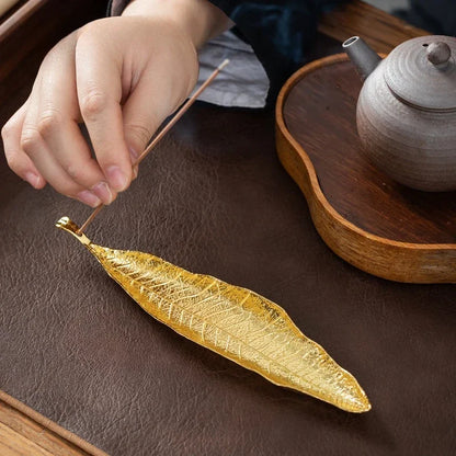 Räucherstäbchenhalter Aschefänger Lange Blätter Weihrauchfass Meditation Wohnaccessoires