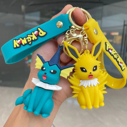 Pokemon Pikachu Schlüsselanhänger Charge Anhänger Pokemon Schlüsselanhänger Niedliche Puppe Tasche Auto Anhänger für Geburtstag Kinder Geschenk Spielzeug Charm Bulk Kürbis