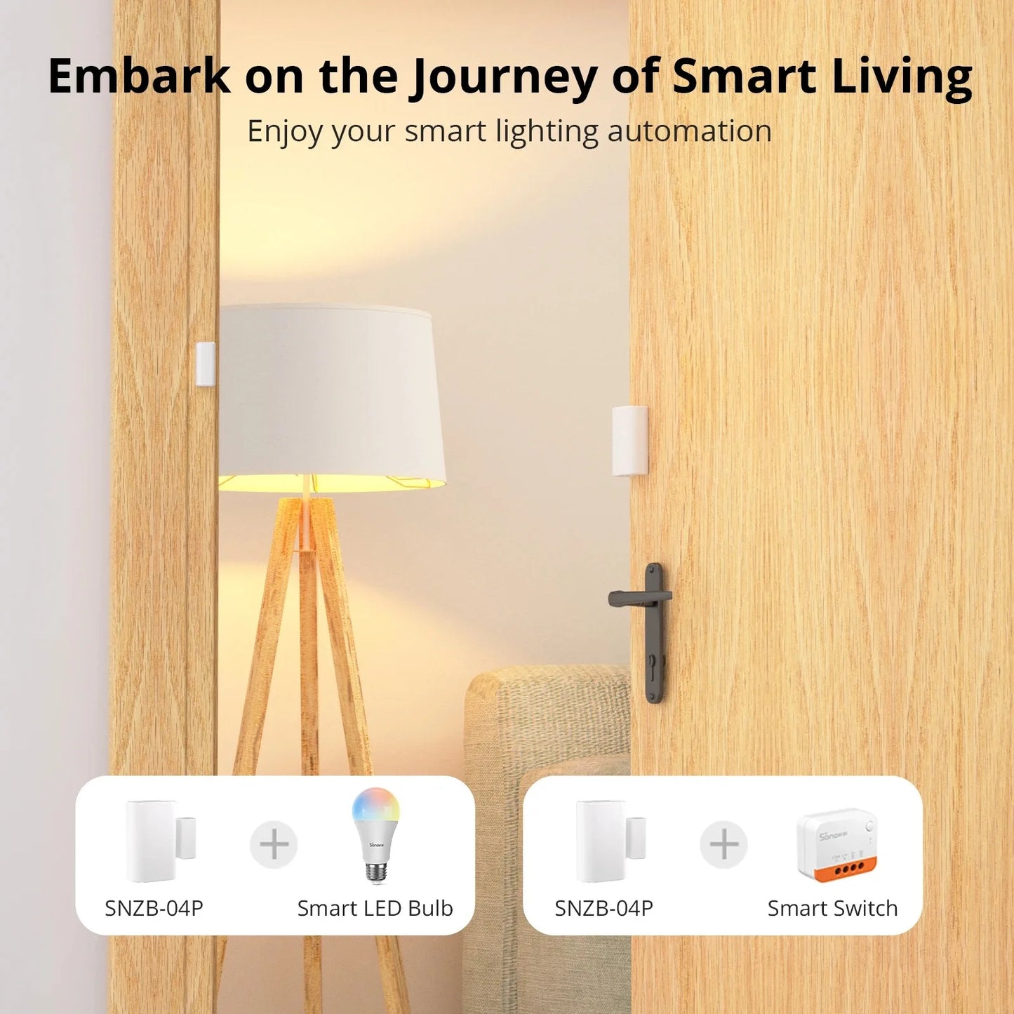 SONOFF SNZB-04P Zigbee Tür- und Fenstersensor – Lokale Smart-Szenen-Verknüpfung, Sabotage-Alarm, Haussicherheit, kompatibel mit Alexa, Google Home, Alice
