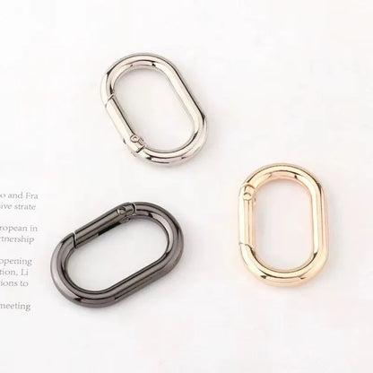 Oval Spring O Ring Ledertasche Handtasche Riemen Schnalle Verbinden Schlüsselanhänger Anhänger Hundehalsband Druckknopfverschluss Karabiner DIY Tasche Zubehör