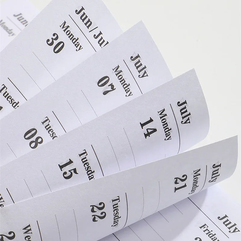 A6 2025 Tages- und Wochenplaner mit PU-Lederbezug, 365-Tage-Zeitplan, Notizbuch, tragbare Agenda, Schulbüro, Kalender-Organizer