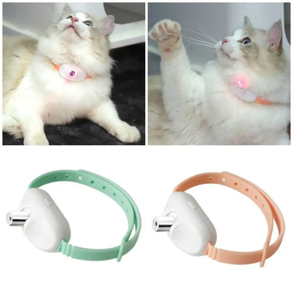 Lindern Sie Ängste Smart Laser Cat-Teasing Collar Interaktive Selbstunterhaltung Cat Teasing Collar befreit die Hände Kreativität